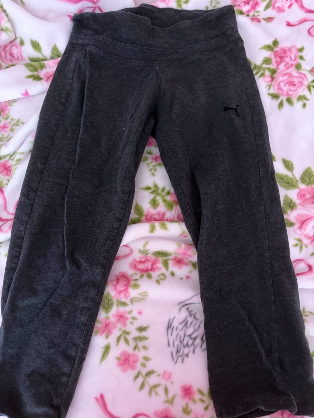 Puma grey Active capri leggings with Logo